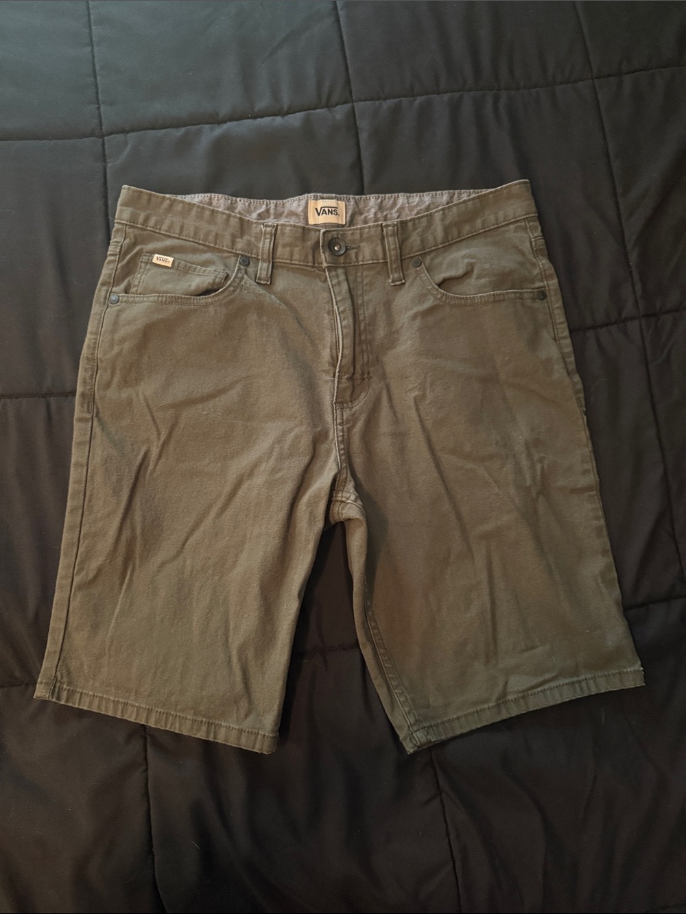 Vans Men’s Olive Green Flat Front Chino Shorts